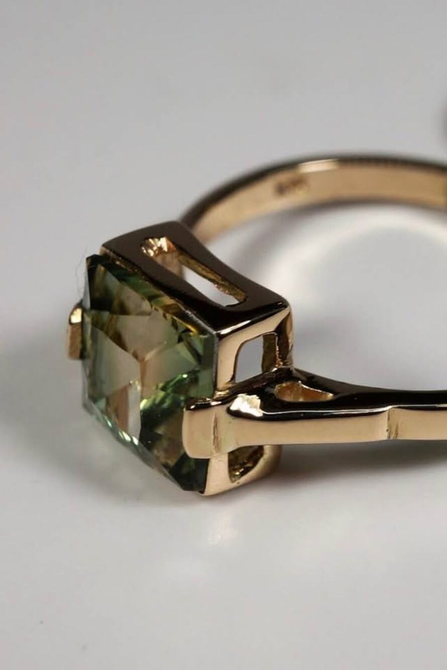14K Yellow Gold Ametrine Ring – Square Cut – Size 6.5 - 2.25 grams - Gorgeous!